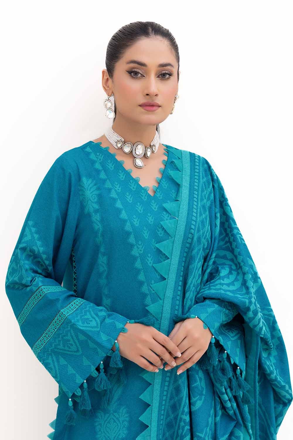 Gul Ahmed | Winter Collection 24 | Jacquard Suit MJ-42056 - Official Gul Ahmed - Agha Fabrics UK