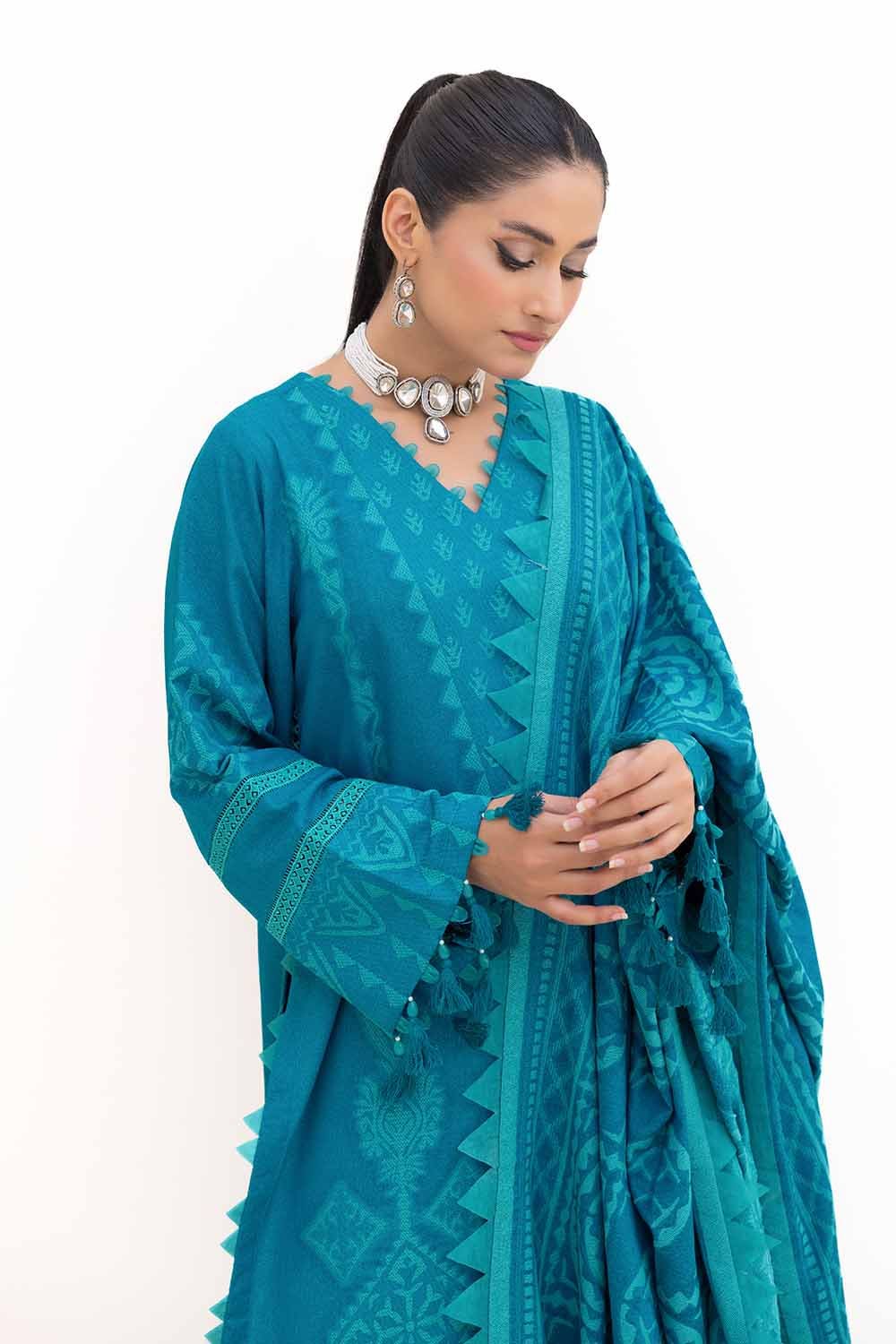 Gul Ahmed | Winter Collection 24 | Jacquard Suit MJ-42056 - Official Gul Ahmed - Agha Fabrics UK