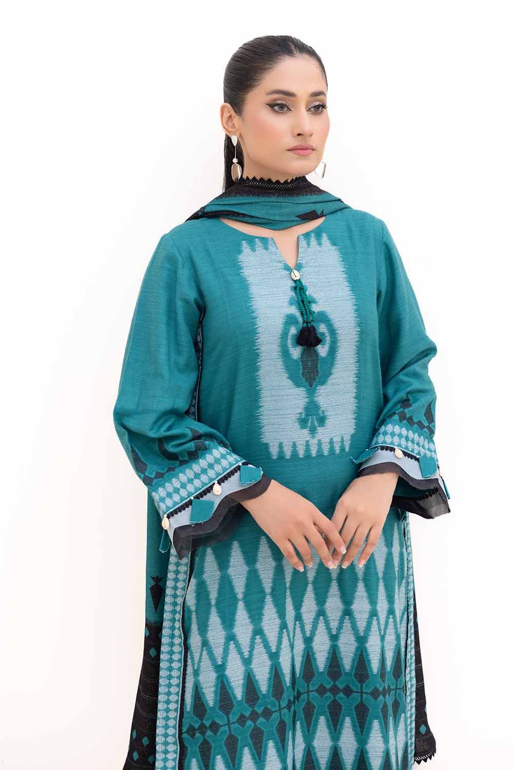 Gul Ahmed | Winter Collection 24 | Pashmina Dupatta MJ-42058 - Official Gul Ahmed - Agha Fabrics UK