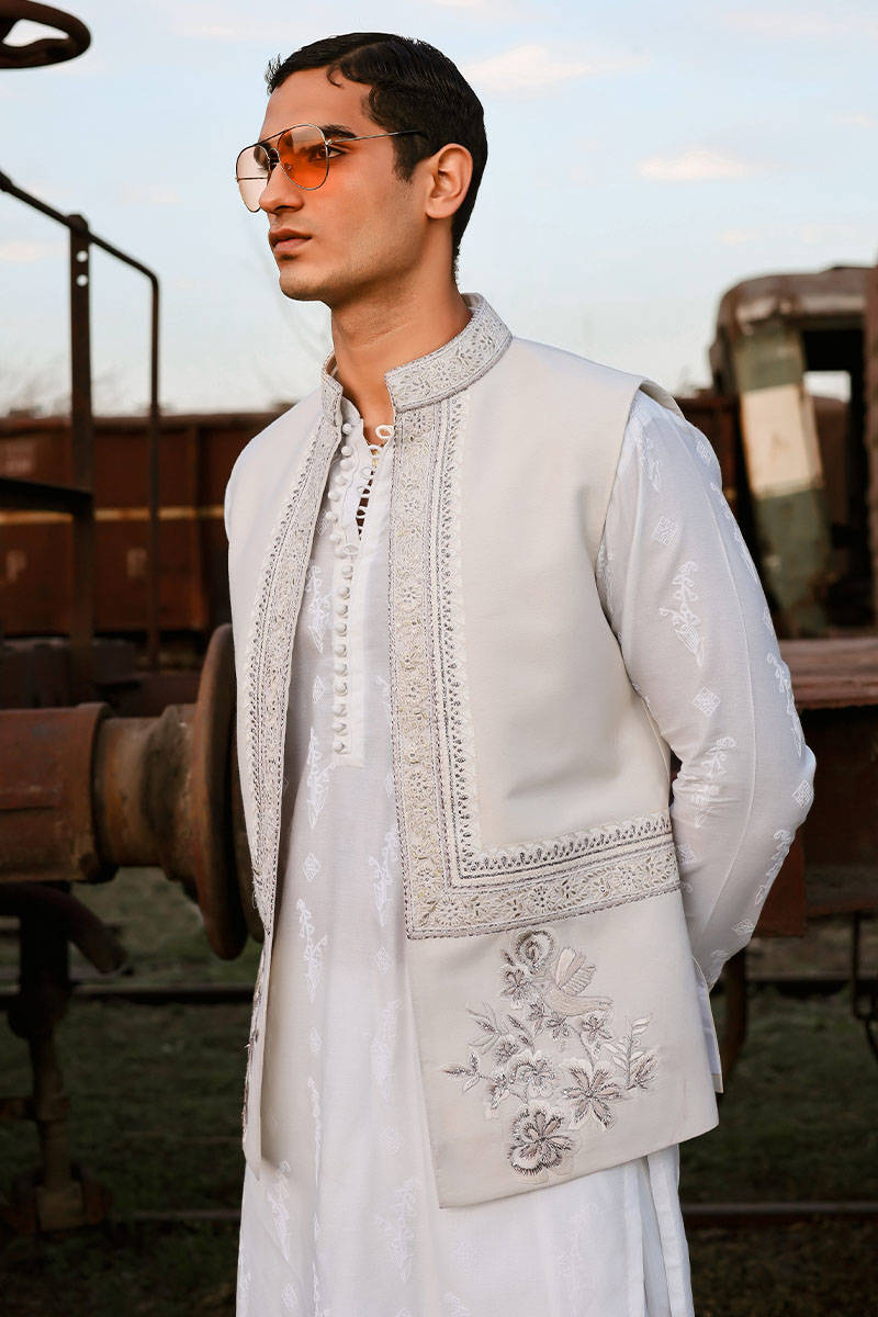 Pakistani Menswear | MNR-QAMAR-A - Official Agha Fabrics Ltd. - Agha Fabrics UK