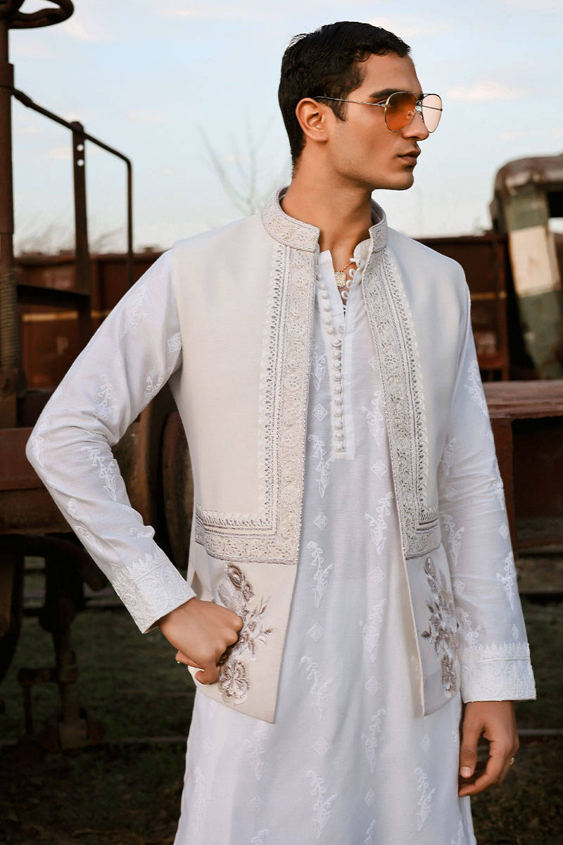 Pakistani Menswear | MNR-QAMAR-A - Official Agha Fabrics Ltd. - Agha Fabrics UK