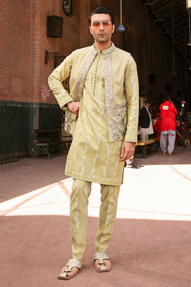 Pakistani Menswear | MNR-QAMAR-B - Official Agha Fabrics Ltd. - Agha Fabrics UK
