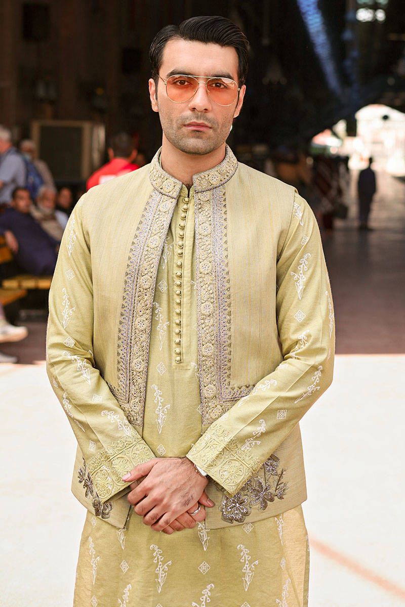 Pakistani Menswear | MNR-QAMAR-B - Official Agha Fabrics Ltd. - Agha Fabrics UK