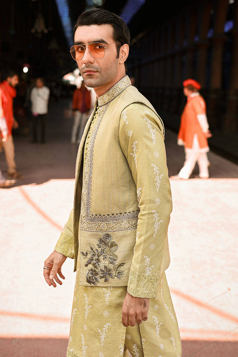 Pakistani Menswear | MNR-QAMAR-B - Official Agha Fabrics Ltd. - Agha Fabrics UK
