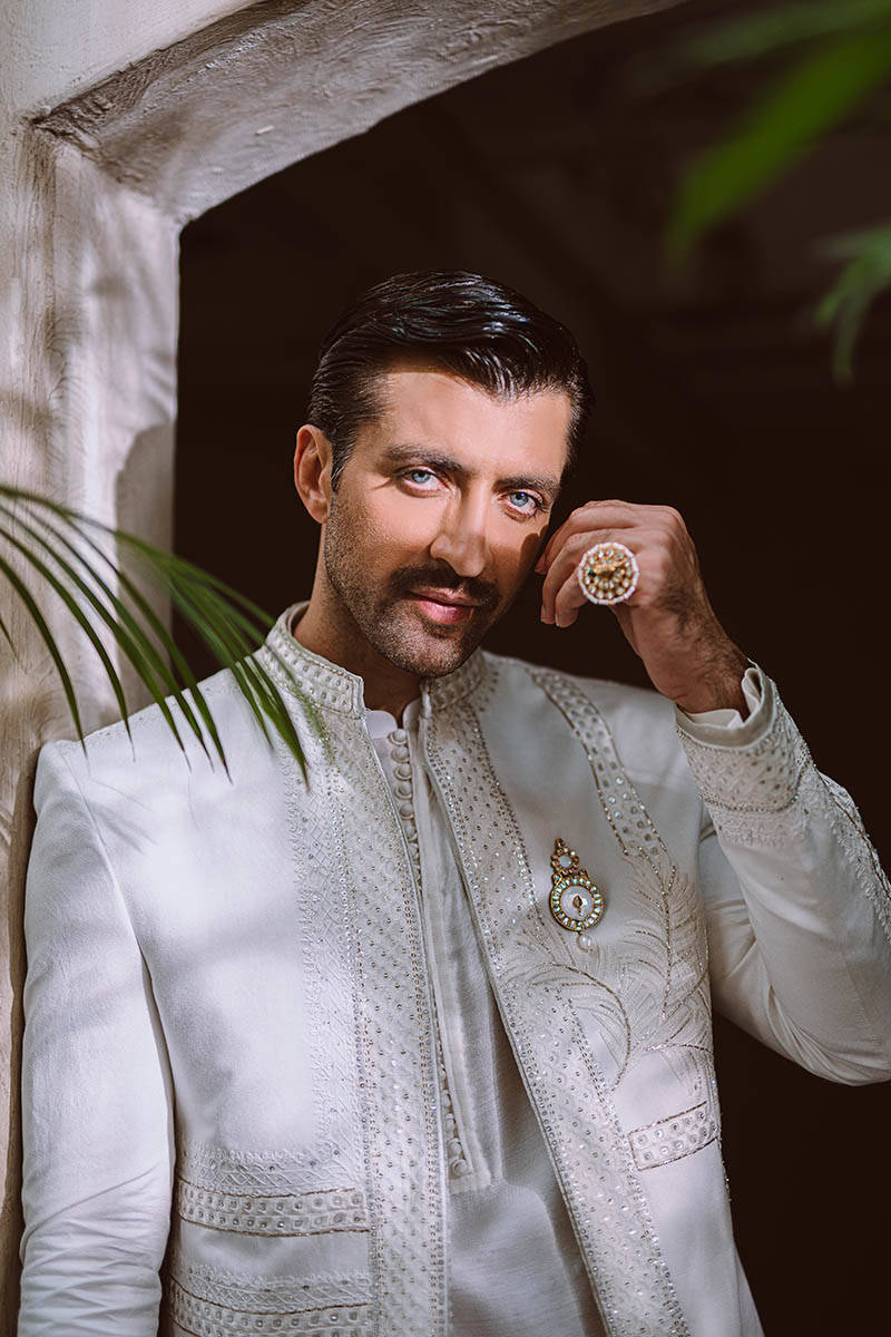 Pakistani Menswear | MNR-QAMAR - Official Agha Fabrics Ltd. - Agha Fabrics UK