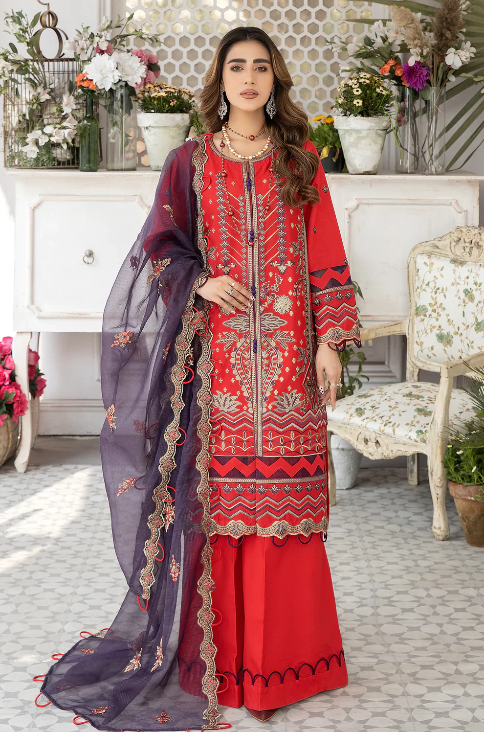 Mohagni | Muntazir Luxury Lawn 24 | AM-10