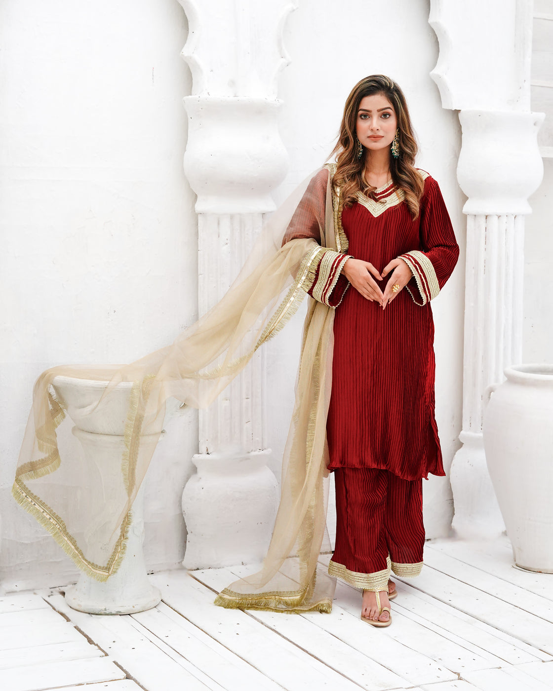 Zar | Formals Wear | Maroon - Official Zar - Agha Fabrics UK