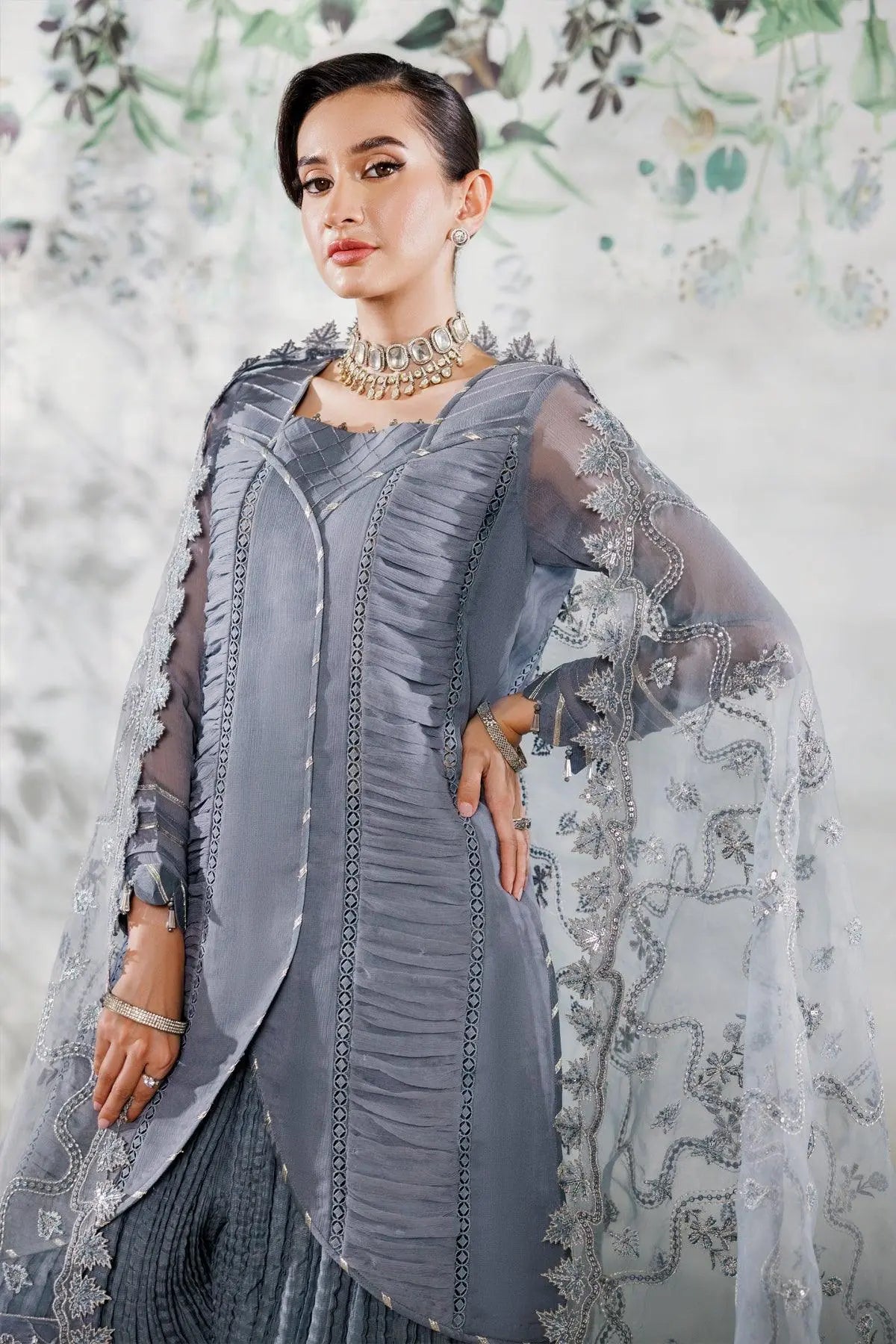 Alizeh | Ready to wear | Grey Dress 3 piece - RTW1019