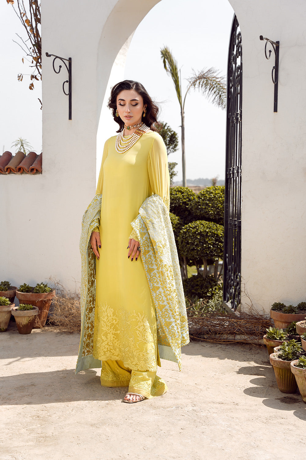 Nilofer Shahid | Verve Summer 24 | Evara (3pc) ÃÂ¢- Verve SS 24