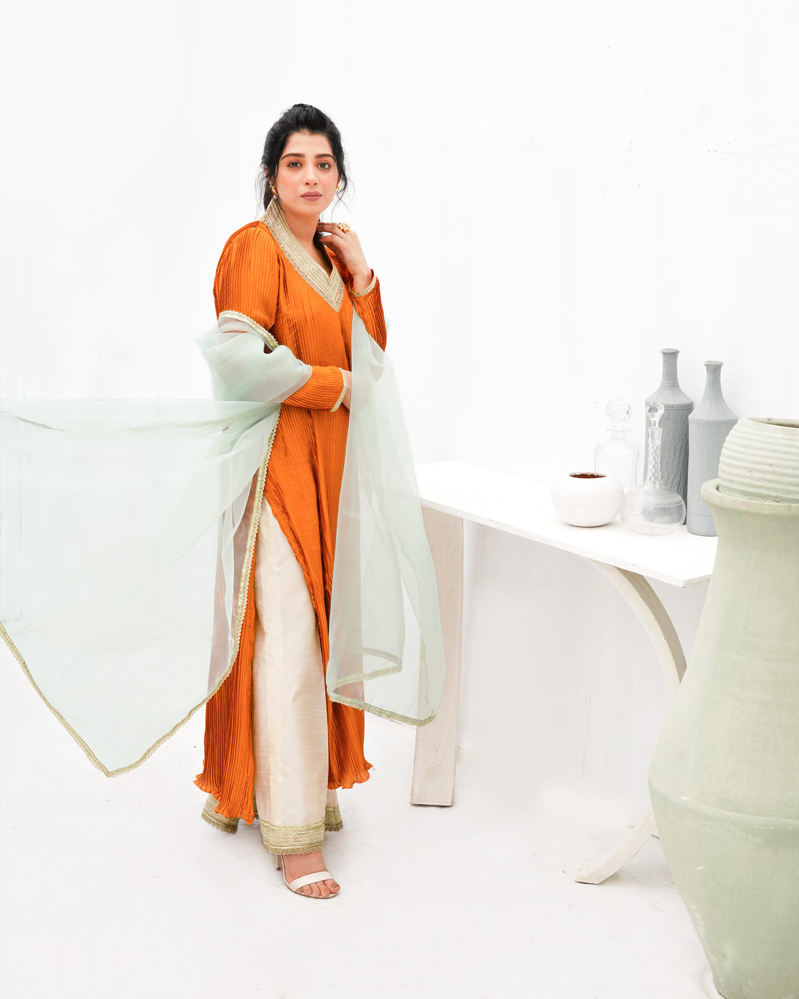 Zar | Formals Wear | Orange - Official Zar - Agha Fabrics UK