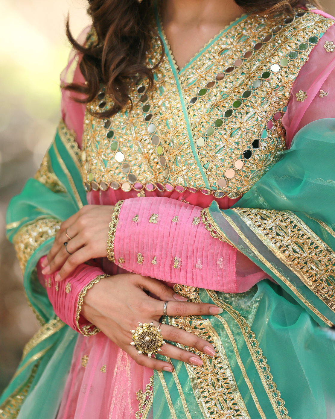 Zar | Formals Wear | Pink/Turquoise - Official Zar - Agha Fabrics UK