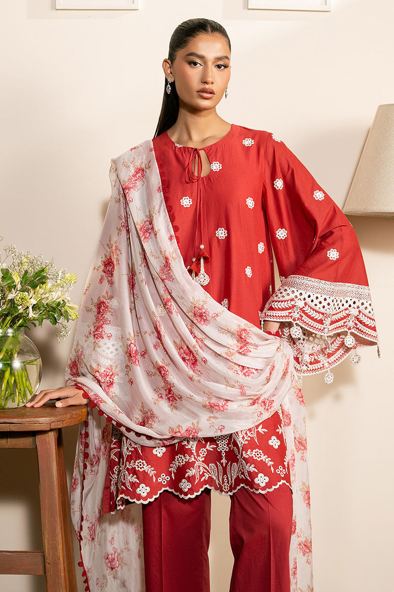 Cross Stitch | Mahiri Lawn 25 | SCARLET GARDEN - Official Cross Stitch - Agha Fabrics UK