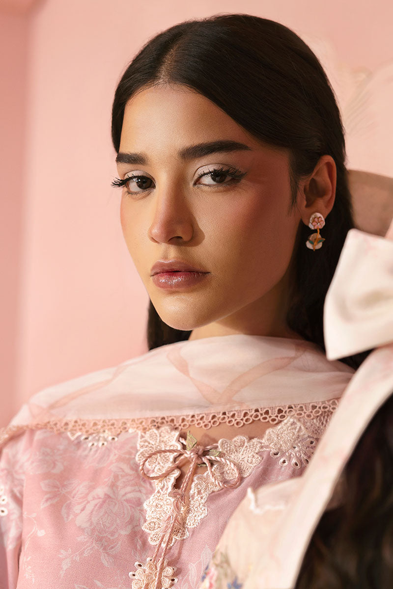 Cross Stitch | Premium Lawn 25 | FLORAL TIE - Official Cross Stitch - Agha Fabrics UK