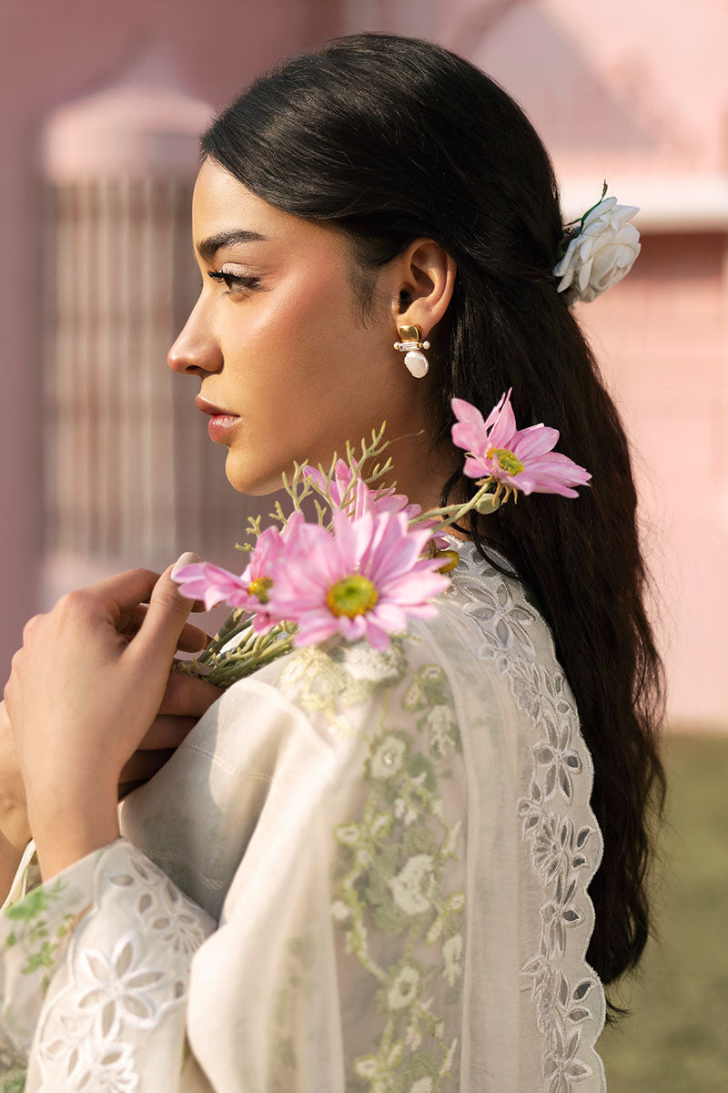 Cross Stitch | Premium Lawn 25 | GREEN TRELLIS - Official Cross Stitch - Agha Fabrics UK