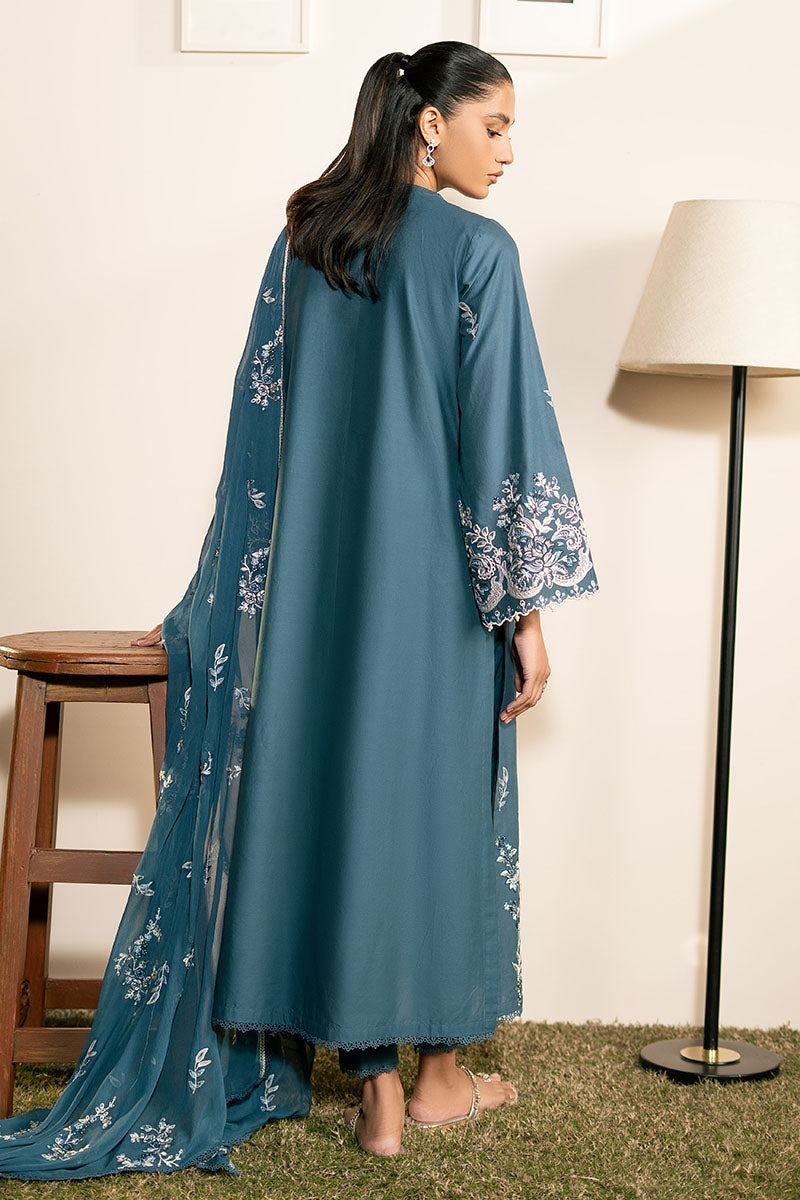 Cross Stitch | Mahiri Lawn 25 | TEAL SERENITY - Official Cross Stitch - Agha Fabrics UK