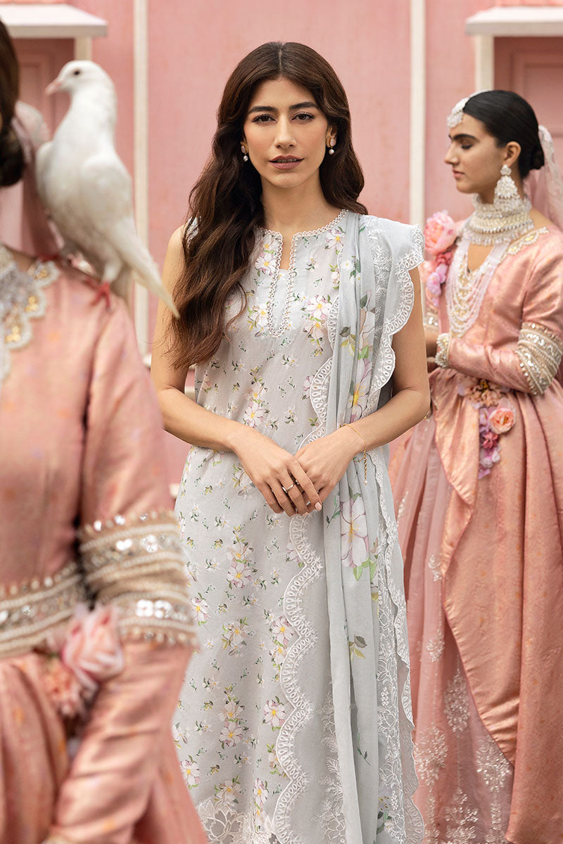 Cross Stitch | Premium Lawn 25 | GRAY FROST - Official Cross Stitch - Agha Fabrics UK