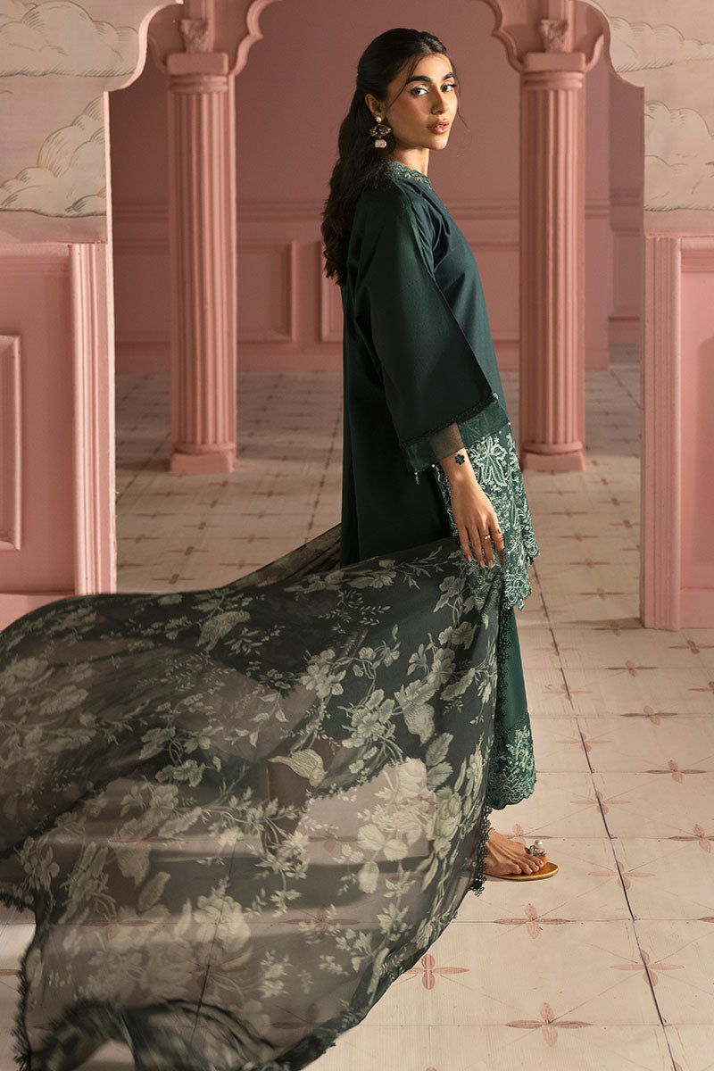 Cross Stitch | Premium Lawn 25 | VIRIDIAN GREEN - Official Cross Stitch - Agha Fabrics UK