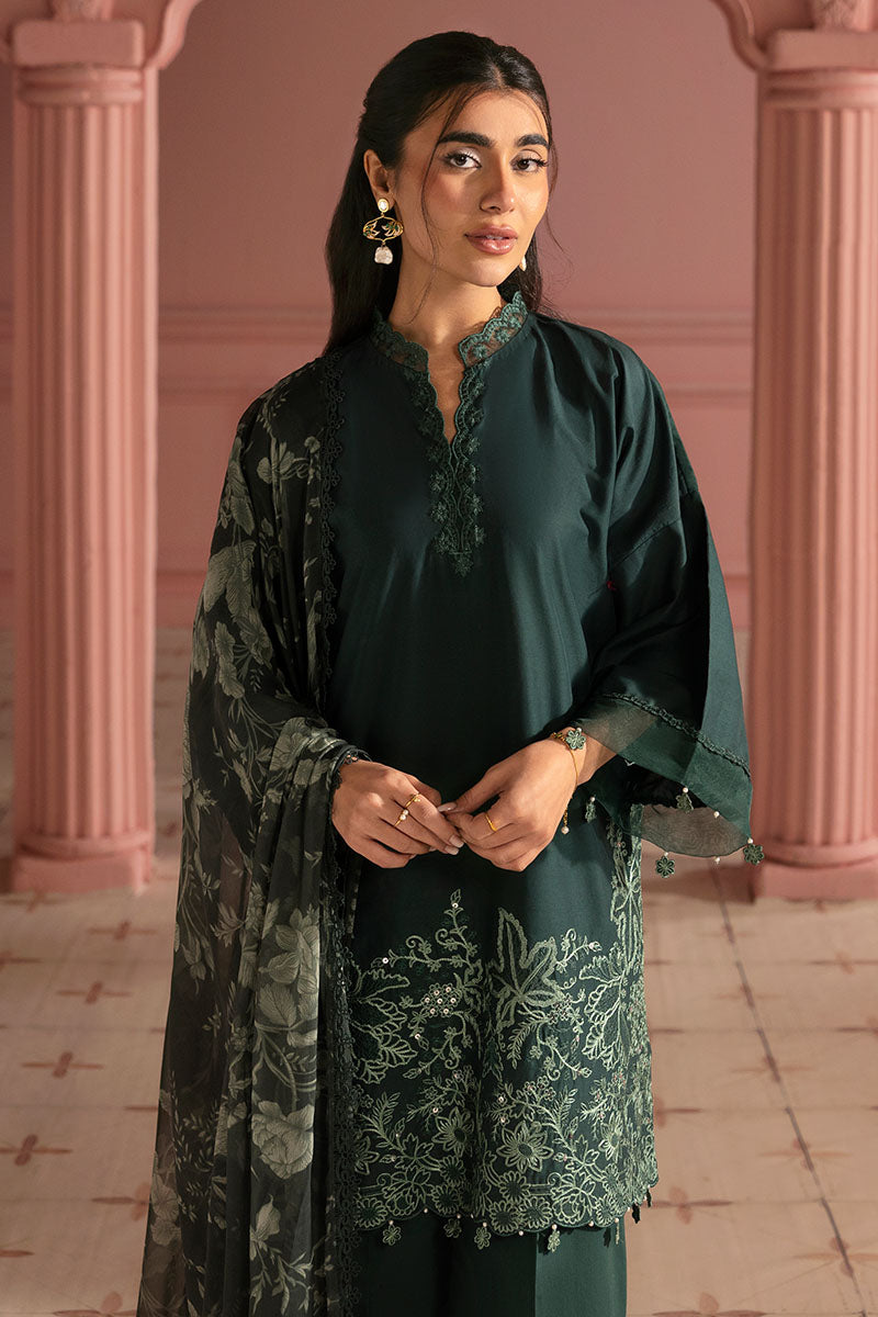 Cross Stitch | Premium Lawn 25 | VIRIDIAN GREEN - Official Cross Stitch - Agha Fabrics UK