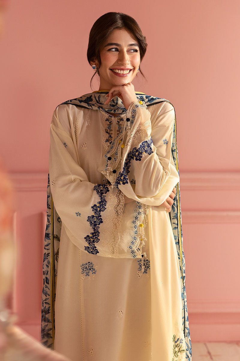 Cross Stitch | Premium Lawn 25 | BLUE ALLURE - Official Cross Stitch - Agha Fabrics UK