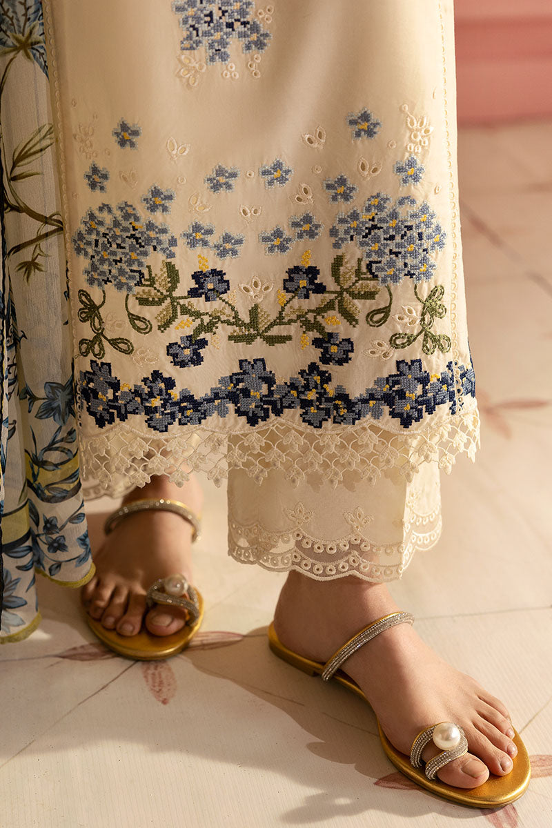 Cross Stitch | Premium Lawn 25 | BLUE ALLURE - Official Cross Stitch - Agha Fabrics UK