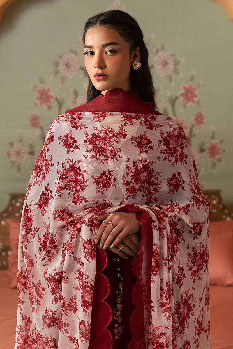 Cross Stitch | Premium Lawn 25 | CRIMSON RED - Official Cross Stitch - Agha Fabrics UK