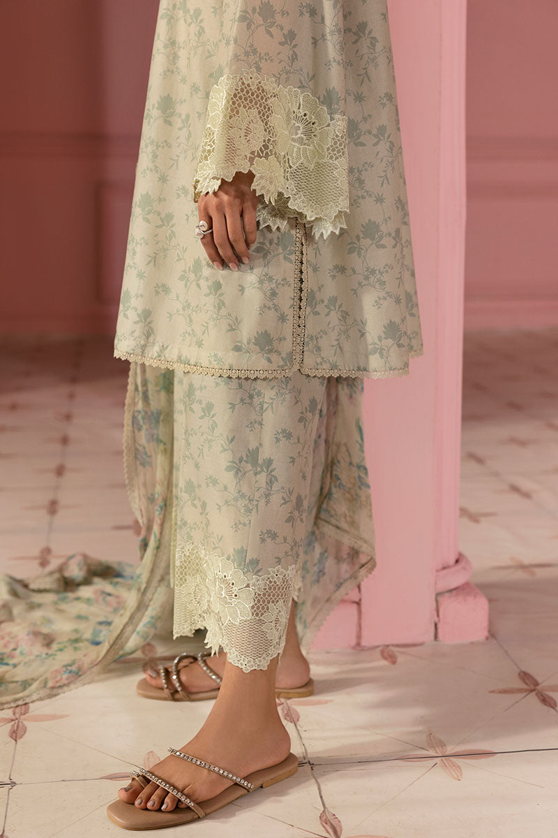 Cross Stitch | Premium Lawn 25 | SAGE GLEAM - Official Cross Stitch - Agha Fabrics UK