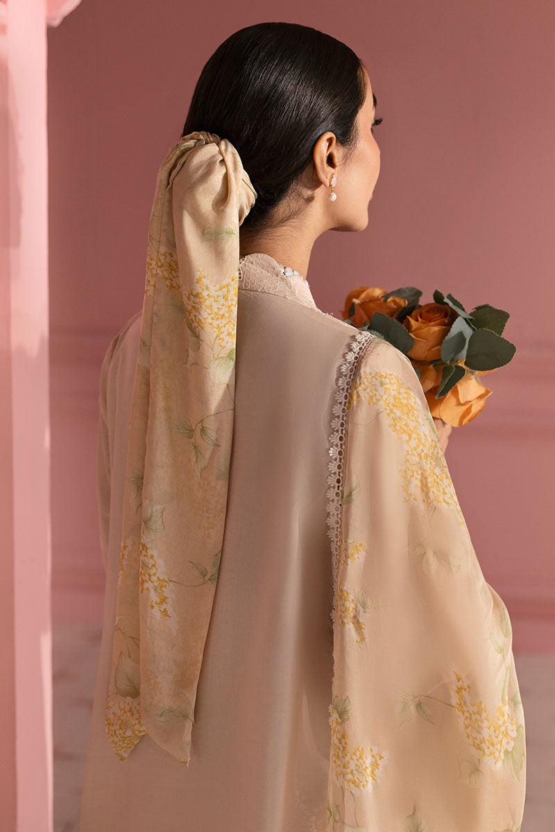 Cross Stitch | Premium Lawn 25 | PEACH PARFAIT - Official Cross Stitch - Agha Fabrics UK