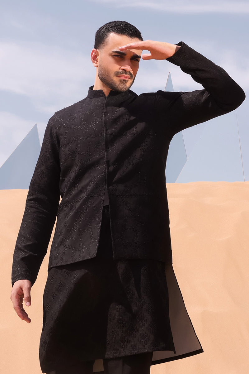 Pakistani Menswear | QAL-JSW-06 WAISTCOAT - Official Agha Fabrics Ltd. - Agha Fabrics UK