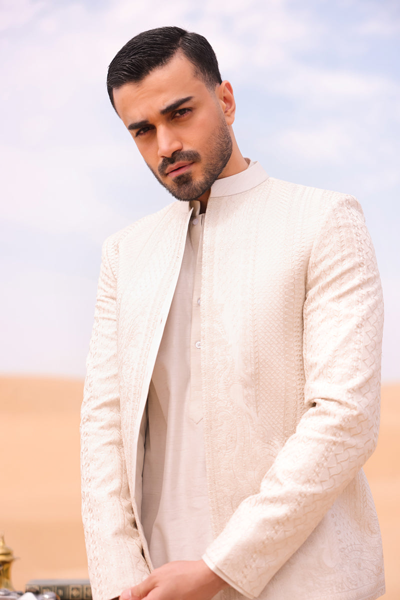 Pakistani Menswear | QAL-JSC-07 COAT - Official Agha Fabrics Ltd. - Agha Fabrics UK