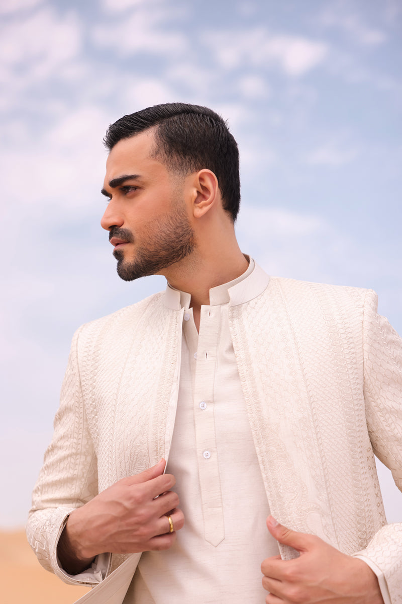 Pakistani Menswear | QAL-JSC-07 COAT - Official Agha Fabrics Ltd. - Agha Fabrics UK
