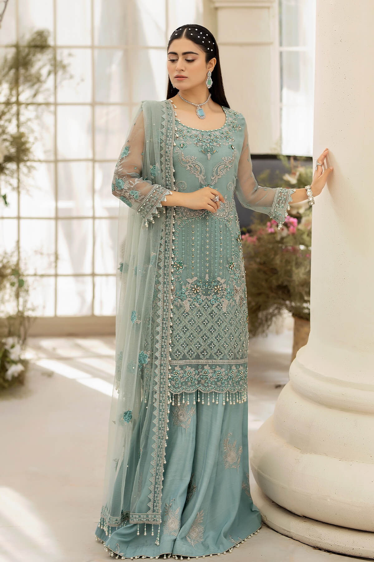 Raeesa Premium | Dehleez Formals | DL-1013 Caribbean Coast