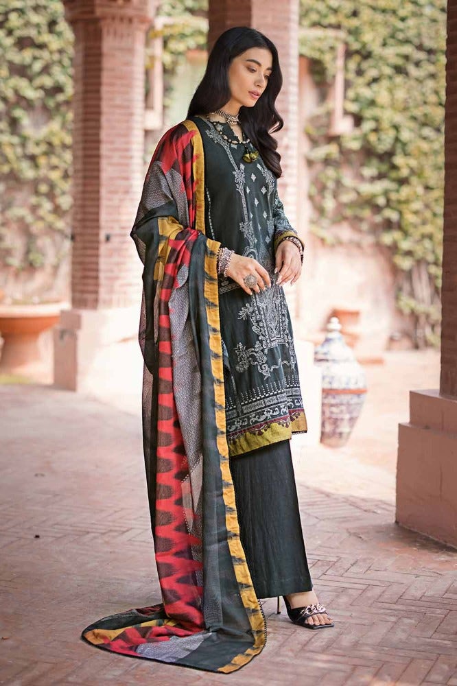 Gul Ahmed | Winter Collection 24 | Cotton Net Dupatta MJ-32072 - Official Gul Ahmed - Agha Fabrics UK