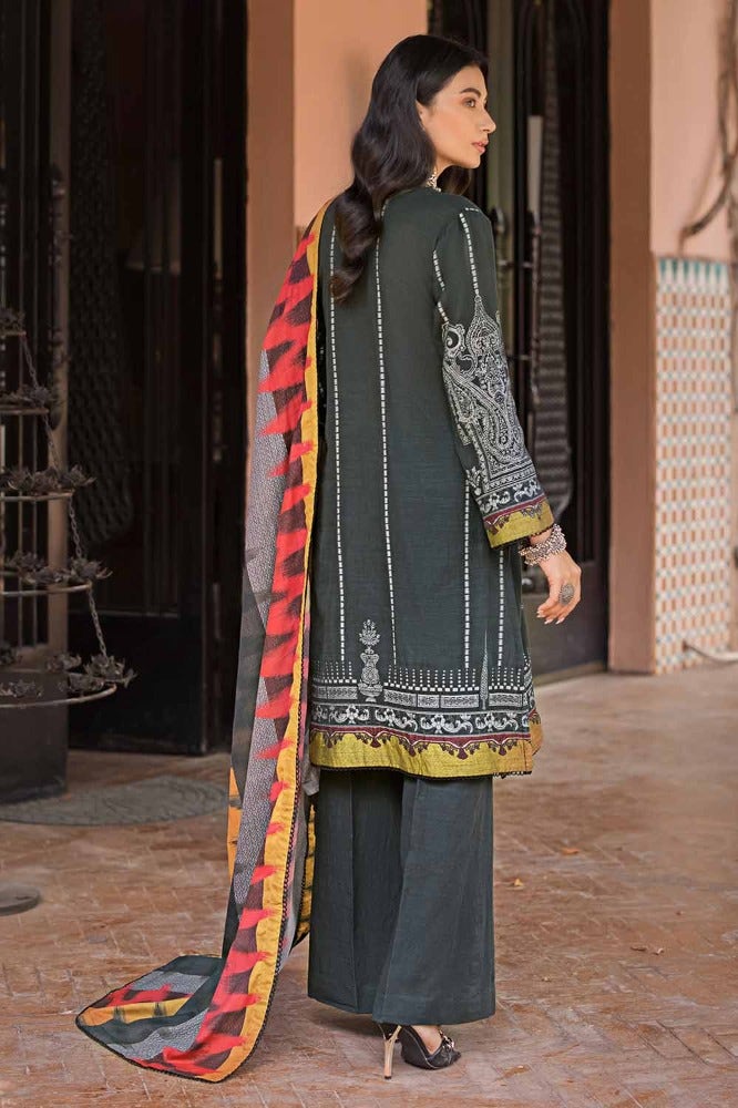 Gul Ahmed | Winter Collection 24 | Cotton Net Dupatta MJ-32072 - Official Gul Ahmed - Agha Fabrics UK