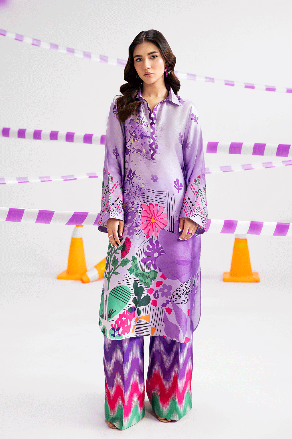 Afsanah | The Print Edit | MAJESTIC SERENE (extended shirt) AP-115 - Official Afsanah - Agha Fabrics UK