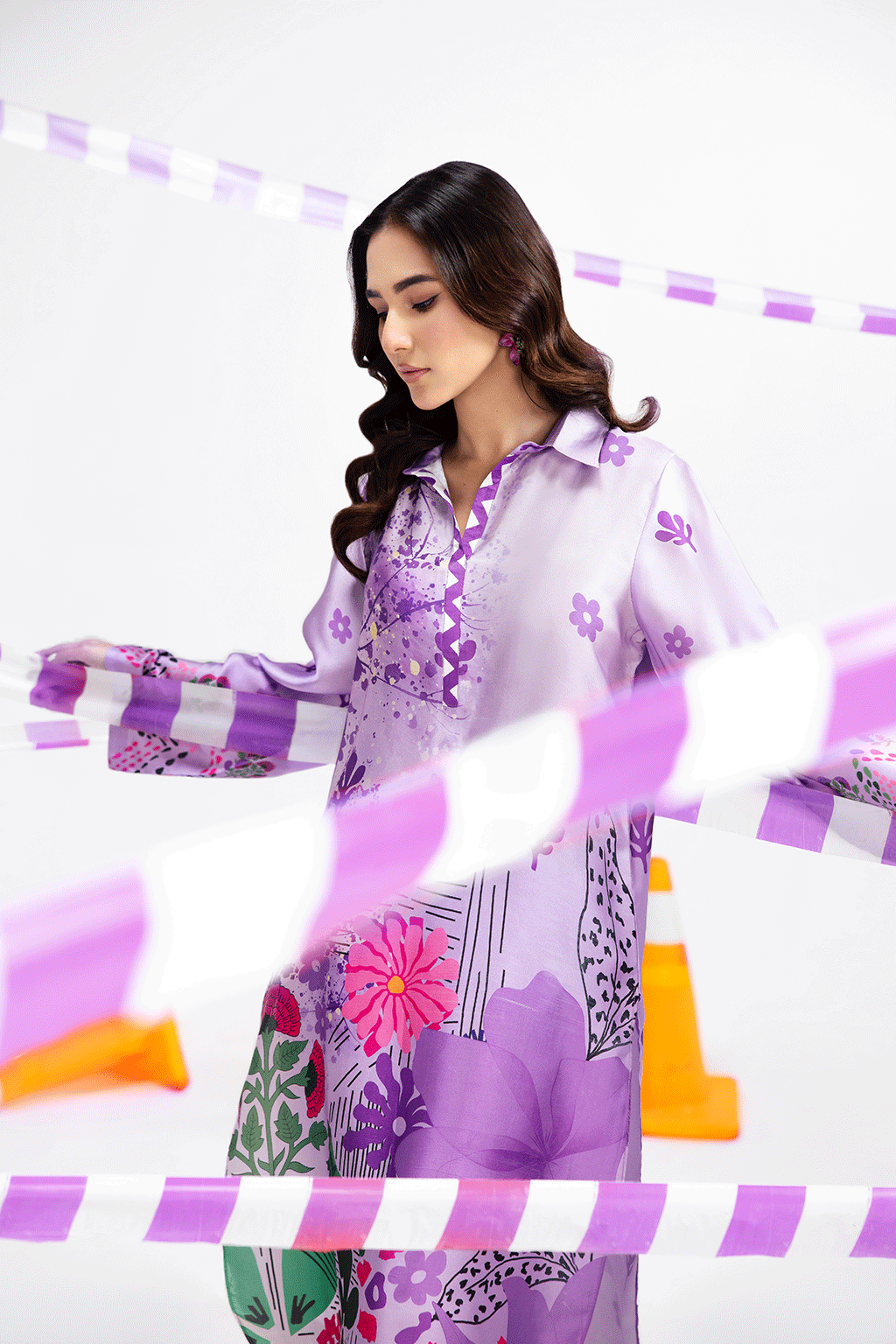 Afsanah | The Print Edit | MAJESTIC SERENE (extended shirt) AP-115 - Official Afsanah - Agha Fabrics UK