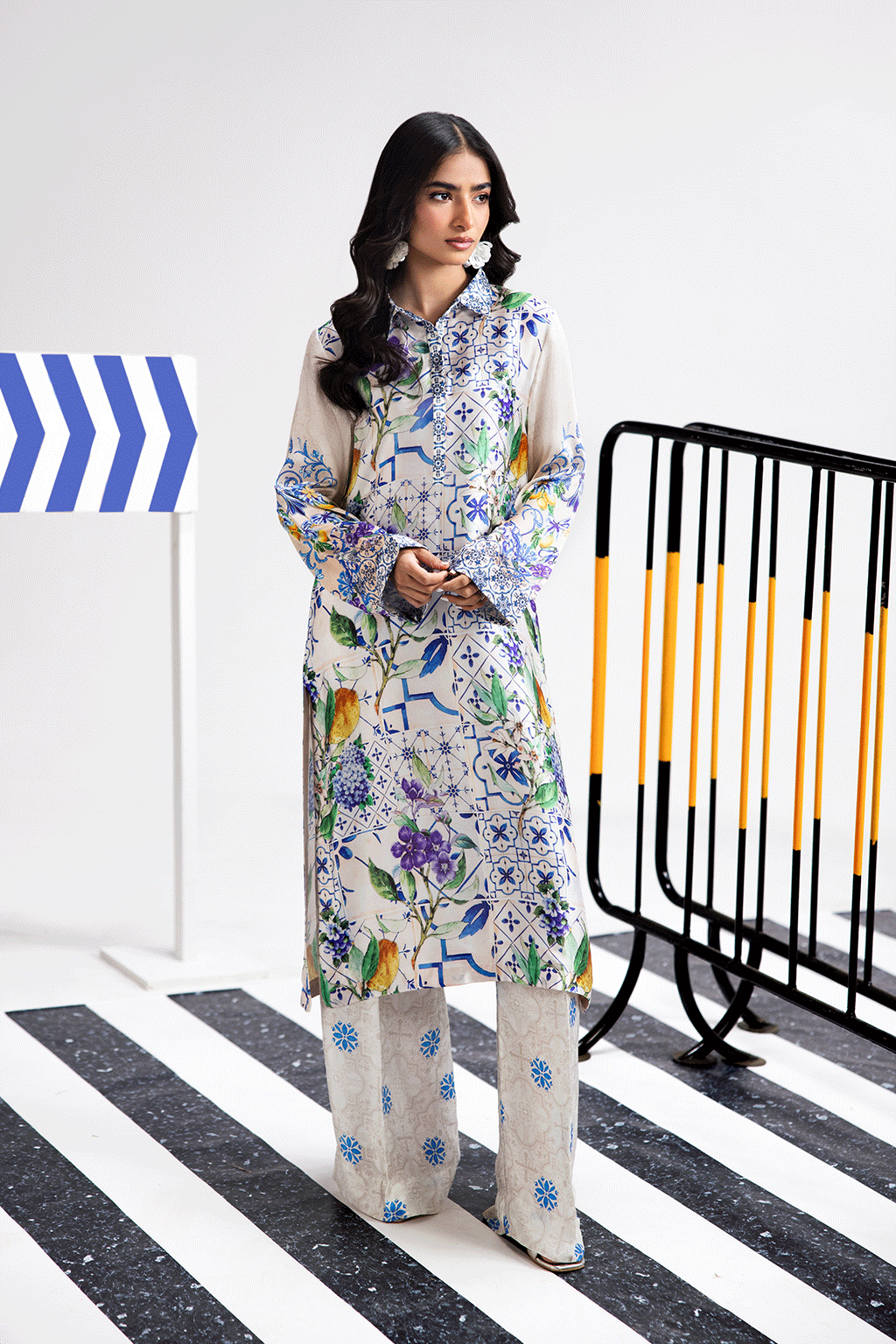 Afsanah | The Print Edit | SUMMER GLORY (extended shirt) AP-105 - Official Afsanah - Agha Fabrics UK