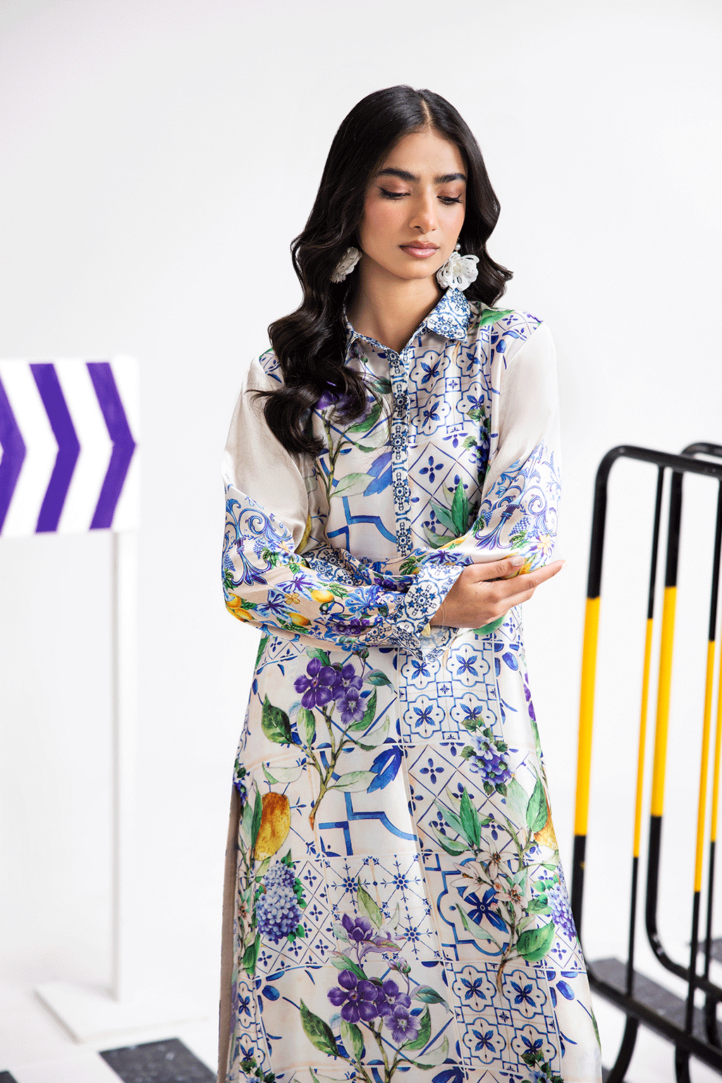 Afsanah | The Print Edit | SUMMER GLORY (extended shirt) AP-105 - Official Afsanah - Agha Fabrics UK