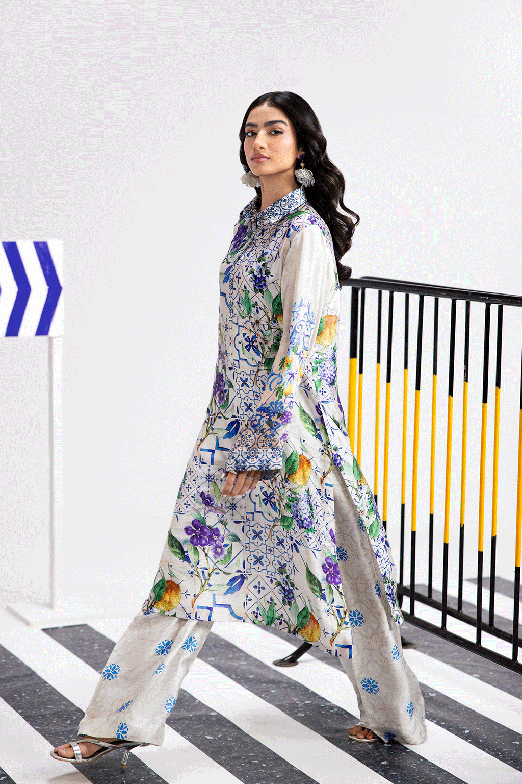 Afsanah | The Print Edit | SUMMER GLORY (extended shirt) AP-105 - Official Afsanah - Agha Fabrics UK