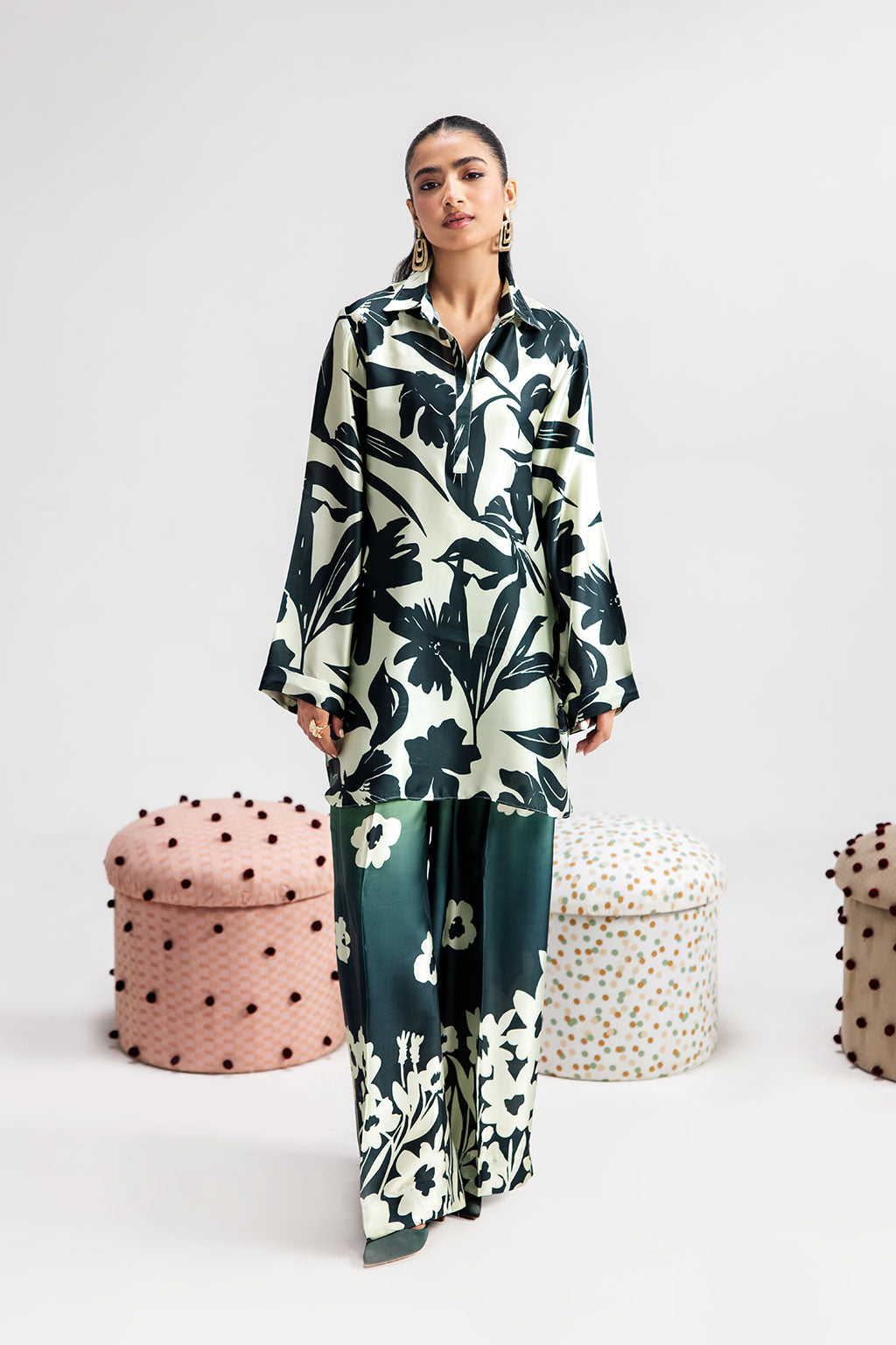 Afsanah | The Print Edit | GREEN SPARKLE AP-106 - Official Afsanah - Agha Fabrics UK