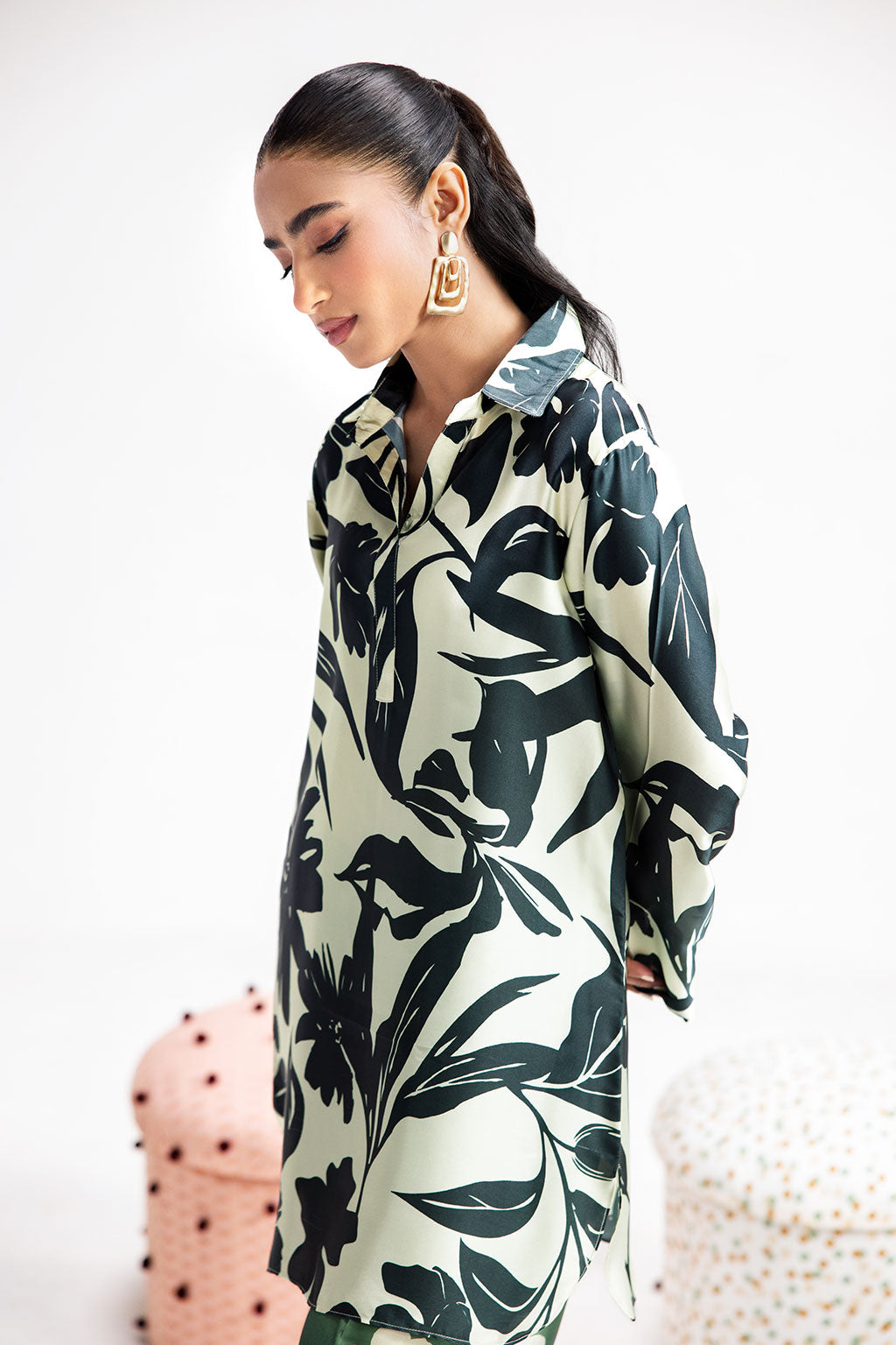 Afsanah | The Print Edit | GREEN SPARKLE AP-106 - Official Afsanah - Agha Fabrics UK