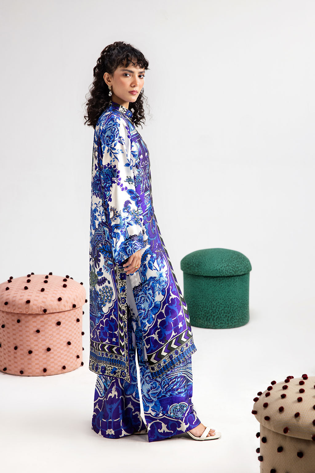 Afsanah | The Print Edit | ORCHE BLOOM (extended shirt) AP-112 - Official Afsanah - Agha Fabrics UK