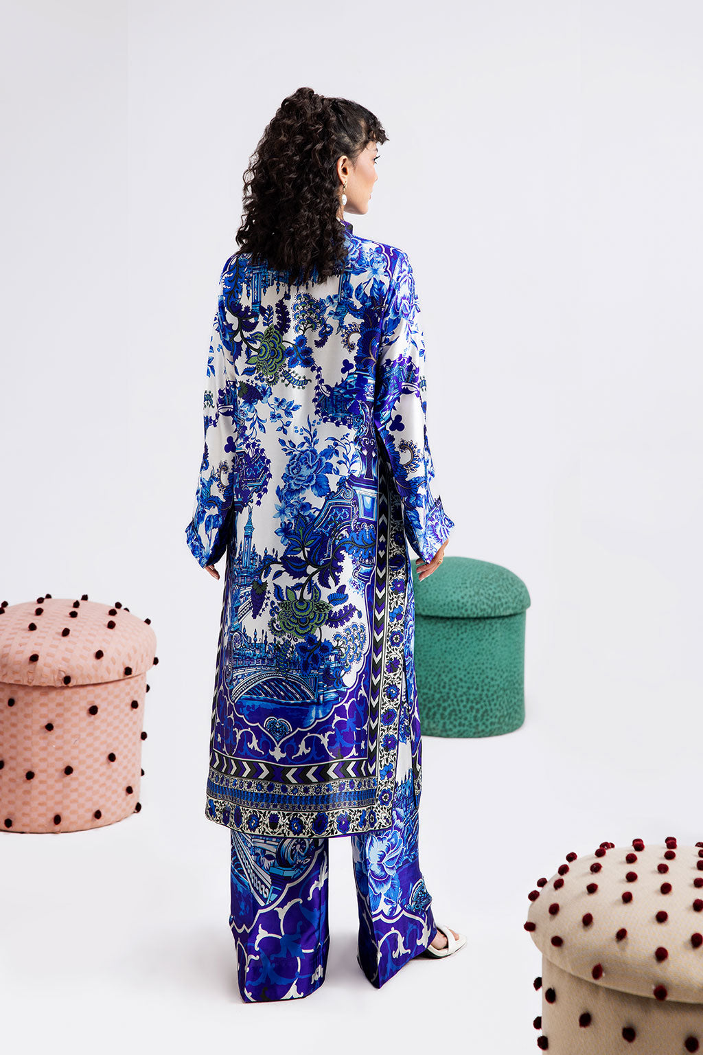 Afsanah | The Print Edit | ORCHE BLOOM (extended shirt) AP-112 - Official Afsanah - Agha Fabrics UK