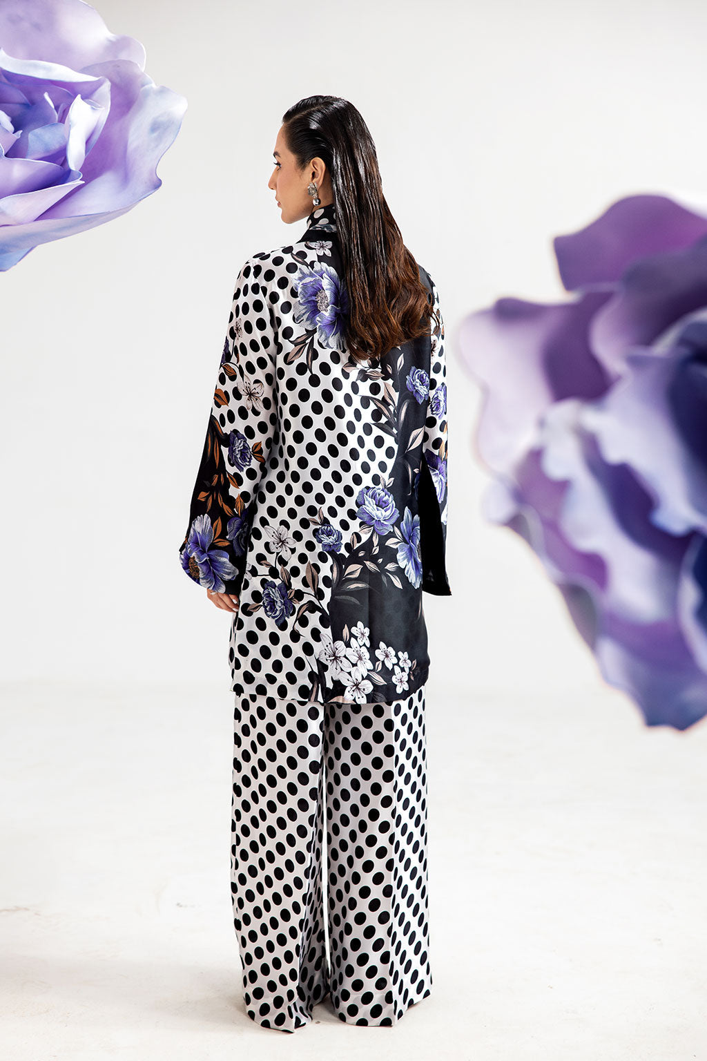 Afsanah | The Print Edit | DARK POLKA AP-110 - Official Afsanah - Agha Fabrics UK