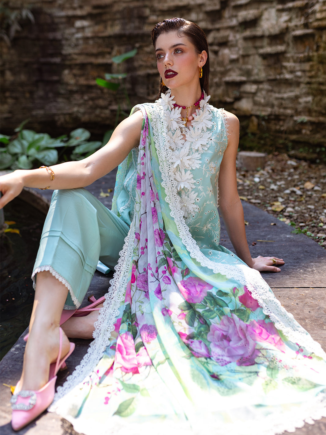 Roheenaz | Dahlia Embroidered Lawn 24 | Zinnia