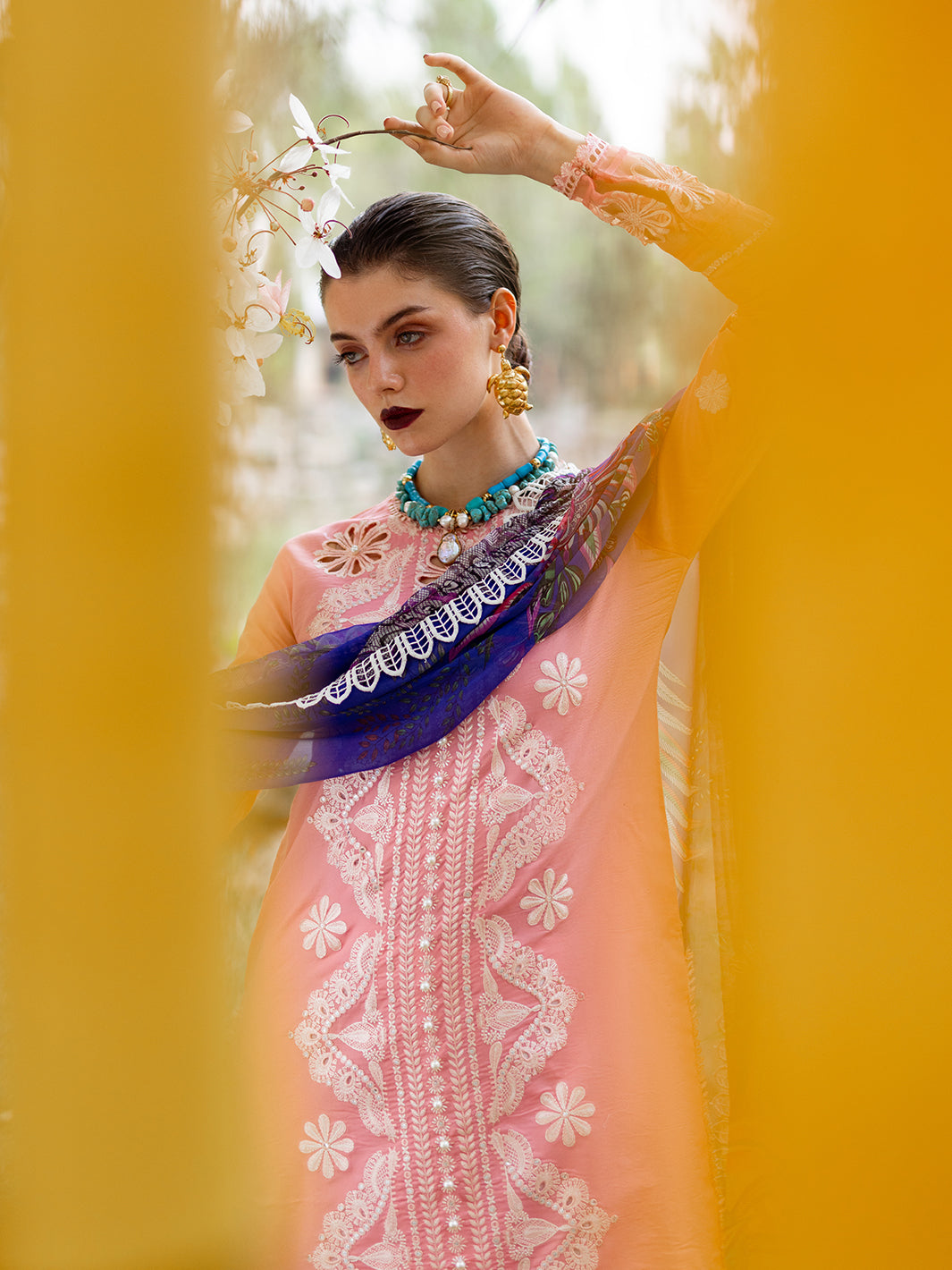 Roheenaz | Dahlia Embroidered Lawn 24 | Orchid