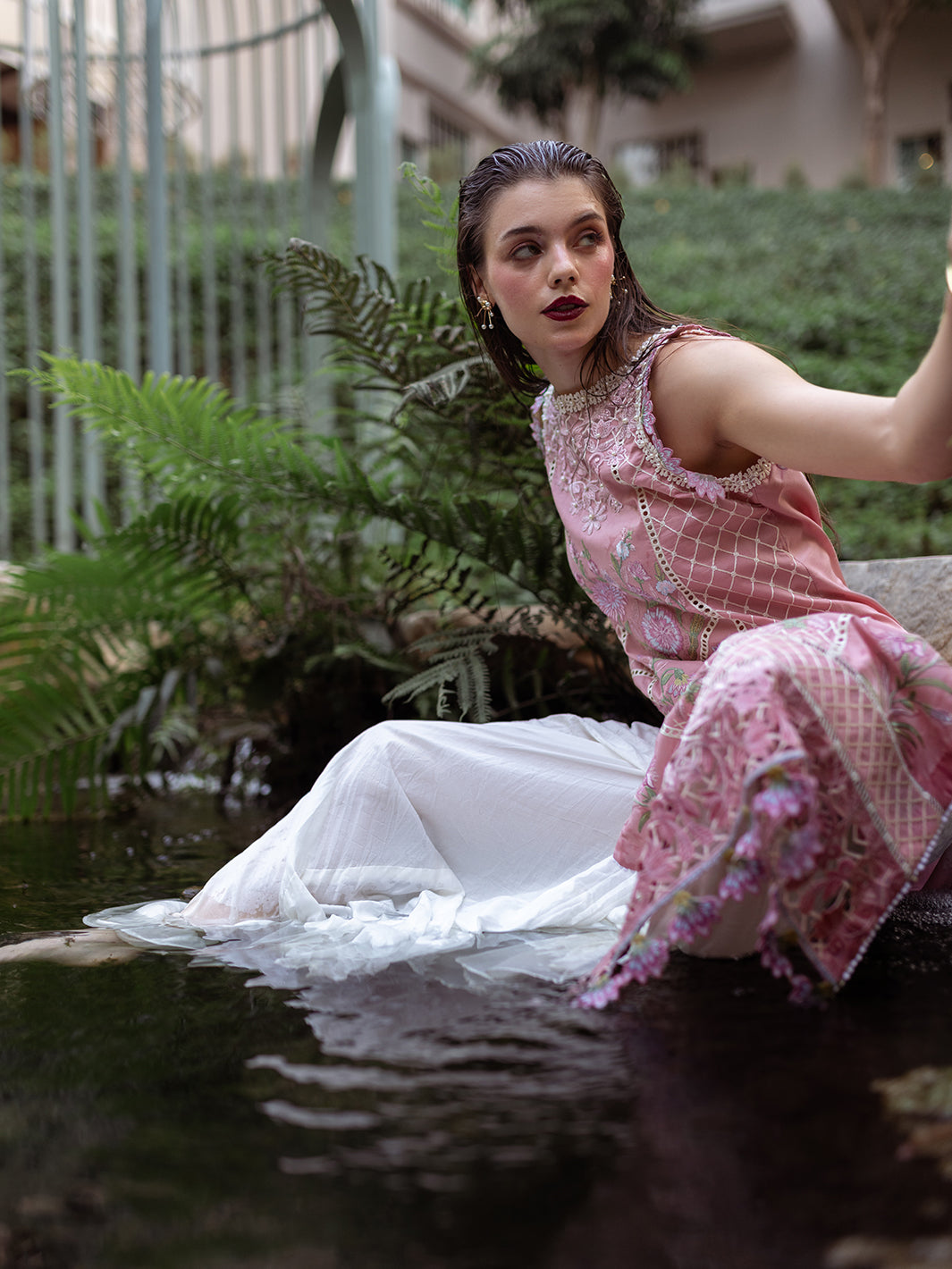 Roheenaz | Dahlia Embroidered Lawn 24 | Peony