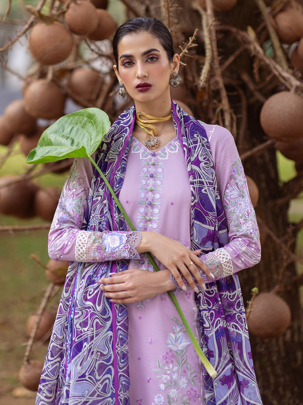 Roheenaz | Dahlia Embroidered Lawn 24 | Hyacinth