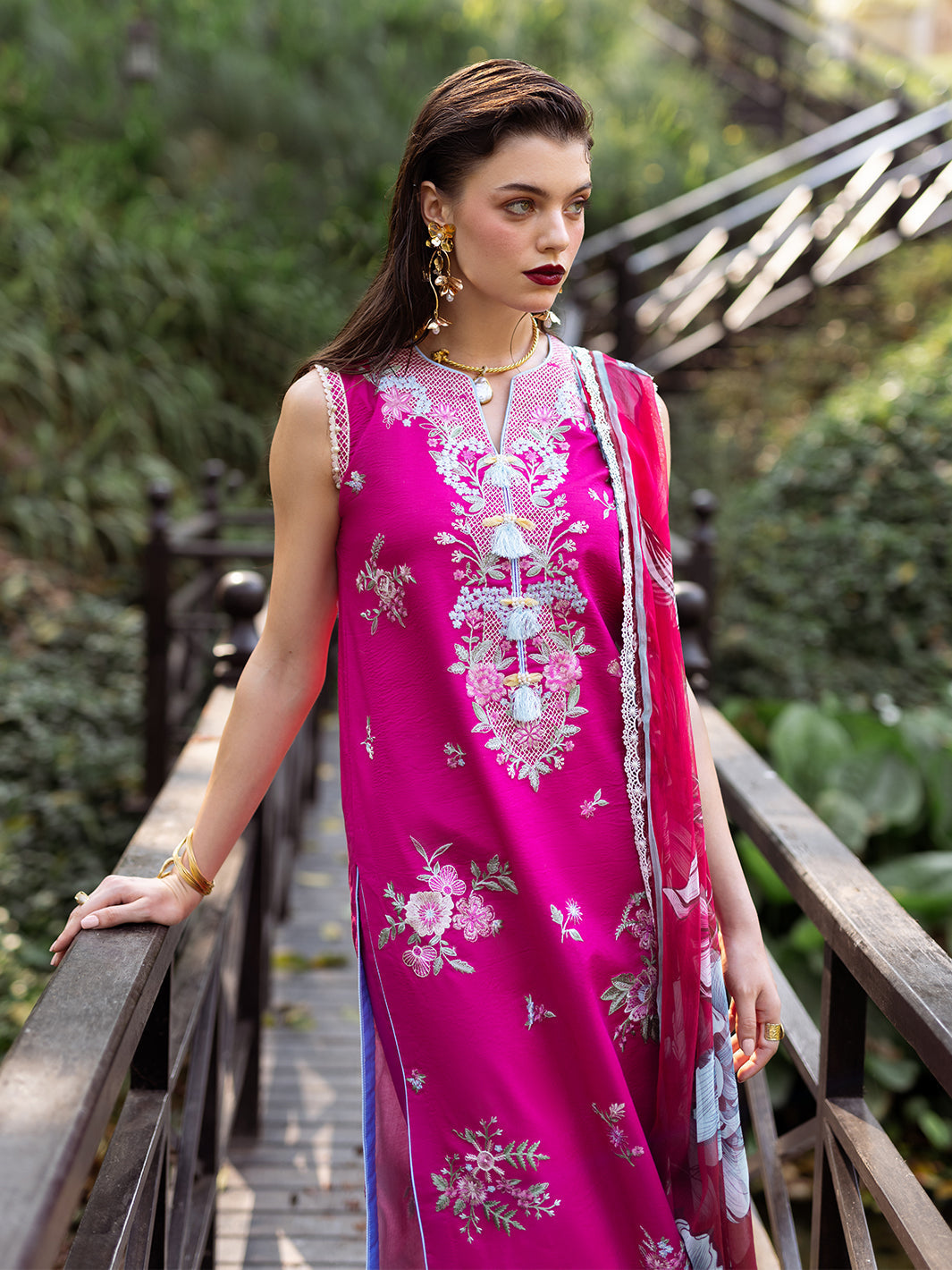 Roheenaz | Dahlia Embroidered Lawn 24 | Camellia