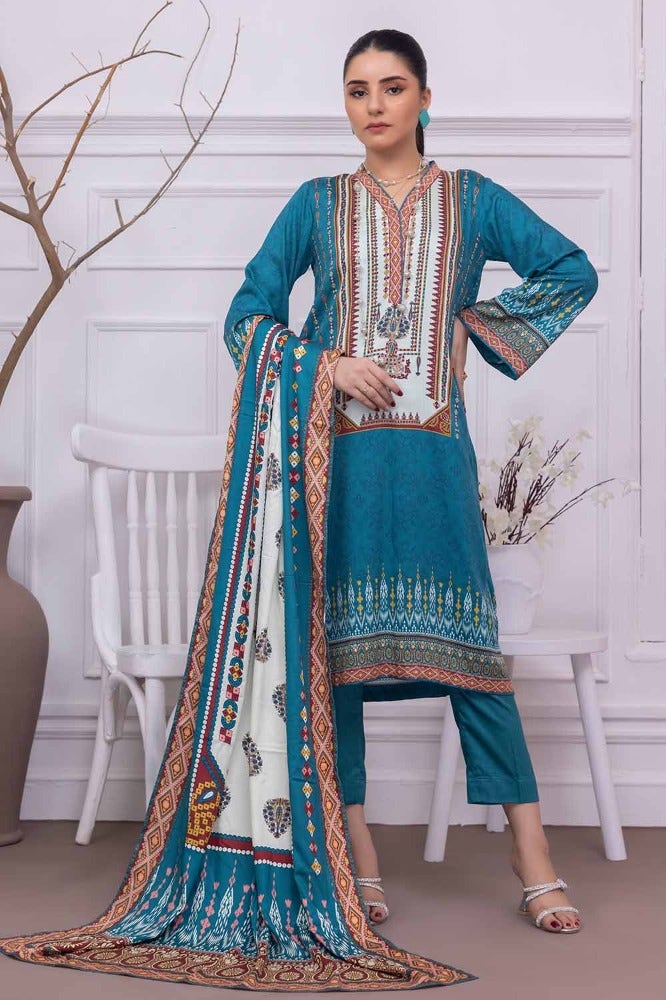 Gul Ahmed | Winter Collection 24 | Cotail Dupatta WNS-32251 A - Official Gul Ahmed - Agha Fabrics UK