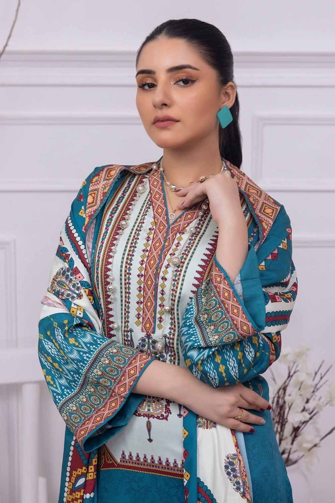 Gul Ahmed | Winter Collection 24 | Cotail Dupatta WNS-32251 A - Official Gul Ahmed - Agha Fabrics UK